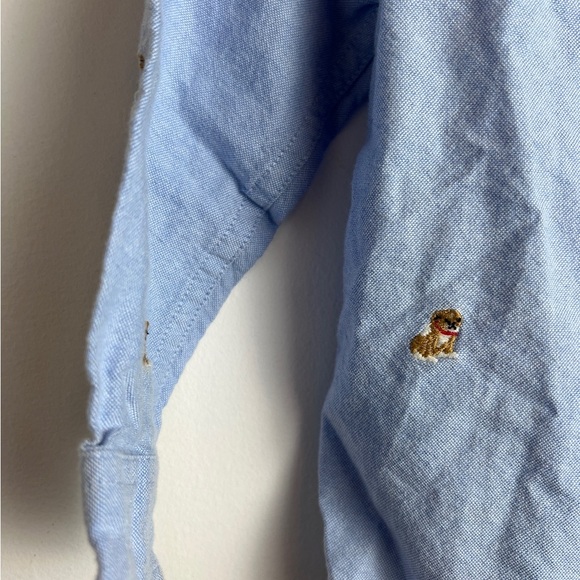 Janie and Jack Embroidered Bulldog Buttondown 18-24 months - Picture 5 of 9